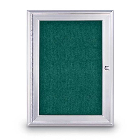 United Visual Products Sliding Door Indoor Enclosed Corkboard, 9 UV9029ACSH-GOLD-CORK